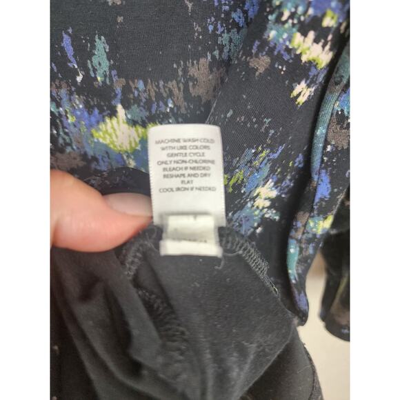 J. Jill wearever collection scoop neck Women's XL black/multi tunic top - Picture 5 of 8